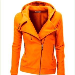 NWT Hoodie Fleece Moto Jacket